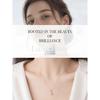 Hot Selling Cross‑border S925 Sterling Silver Princess Cut Moissanite Pendant Necklace for Women, Clavicle Chain, Valentine's Da