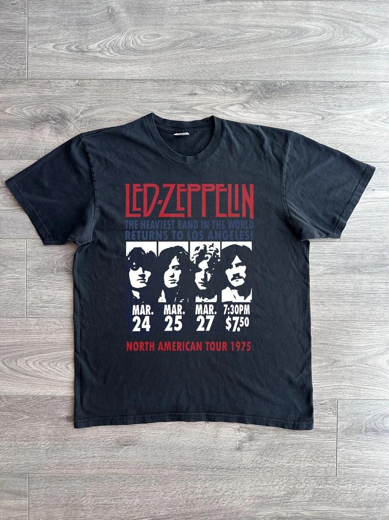 Unisexs Summer Vintage Led Zeppelin TShirt Cotton Breathable Tee Unisexs Round Neck Streetwear Oversized Short Sleeve