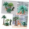 NUOBESTY Set of 4 Simulation Plants, Mini Fake Trees, for Landscape Models, Indoor Decor, DIY Landscape Model, Approx. 3.3 Inches