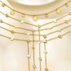 Wind Lady Stainless Steel Quadruple Butterfly Heart Cross Zircon Y Necklace Nc-2416