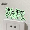 Decorative Glow Stickers for Home Halloween Light Switch PVC Sticker, in The Dark Skeleton Adhesive Wall Decals Decal, Luminous Sticker Living