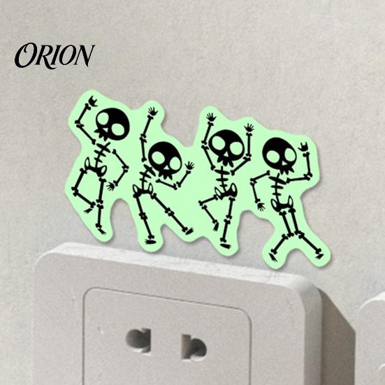Decorative Glow Stickers for Home Halloween Light Switch PVC Sticker, in The Dark Skeleton Adhesive Wall Decals Decal, Luminous Sticker Living