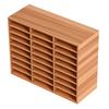 Wood Literature Organizer File Sorter Paper Storage Holder 27 Slots White