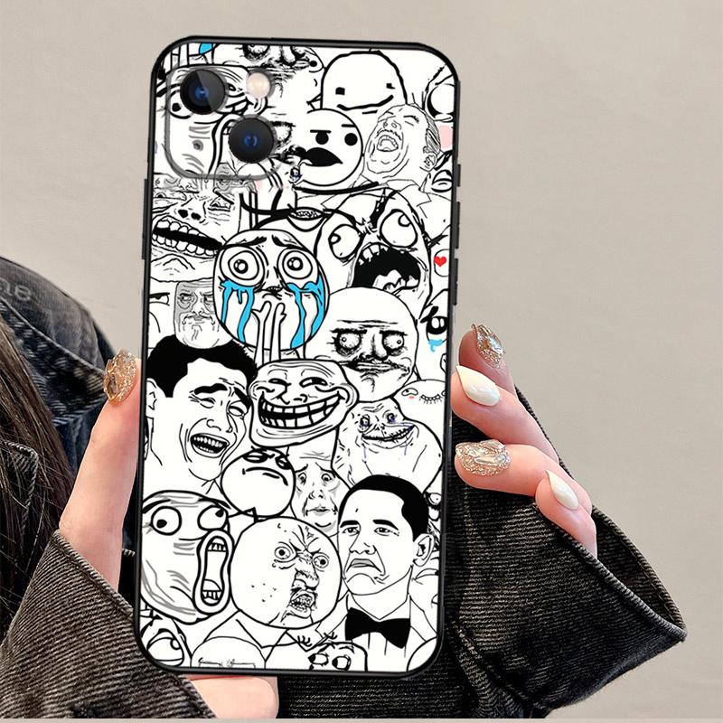 

Funny FACE MEMES Funda For iPhone 15 16 Pro Max 12 13 Mini 11 14 Pro Max XS X XR 15 16 Plus Case iPhone 13 mini