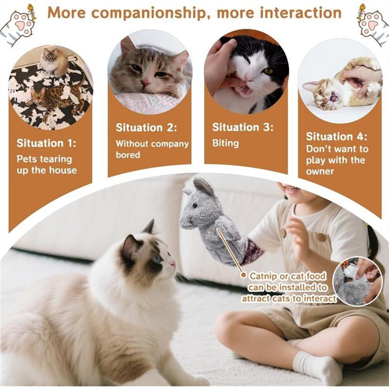 ABBP-Cat Wrestling Puppet, Interactive Glove Cat For Fun Play, Safe & Soft Wrestling Glove Hand Puppets