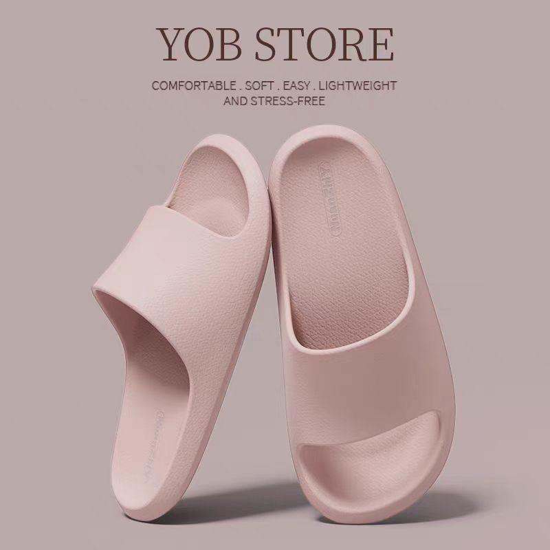 Leather pattern cool slippers thick bottom men's and women's home non-slip bathroom non-smelly feet home indoor summer