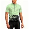 Tricou de ciclism pentru bărbați cu mânecă scurtă și fermoar - Imprimat, Respirabil, Uscare rapidă, Gât pentru ciclism