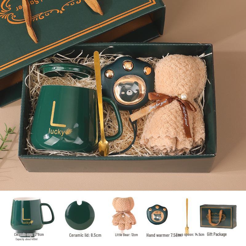 Ceramic Mug with Lid & Spoon: Printed Coffee & Water Cup for Home, Office, Couples & Women