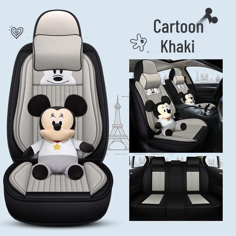 Infiniti QX60/QX30/QX70 Linen Cartoon Car Seat Covers – All-Season, Full Surround Design