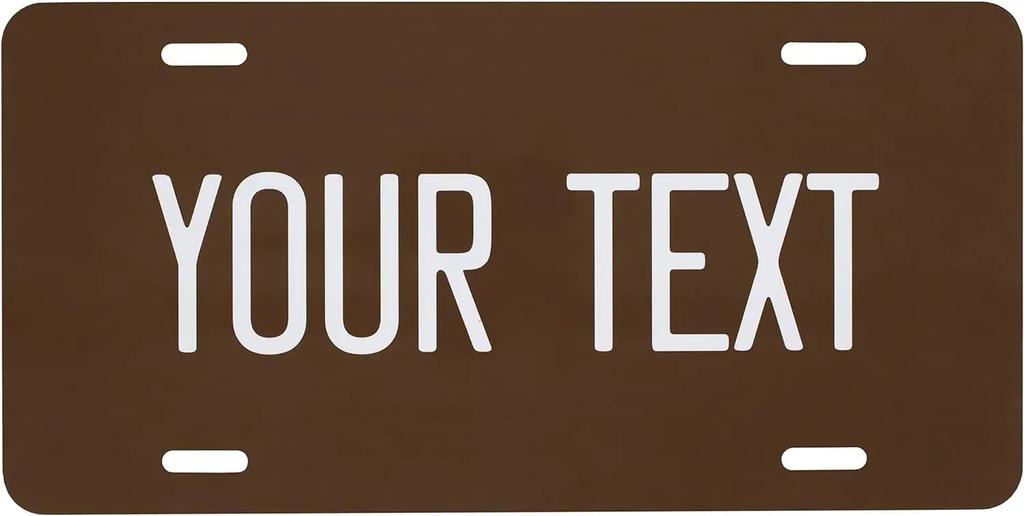 Custom Aluminum Car Tag Personalized Front License Plate Metal Wall Decor for Garage