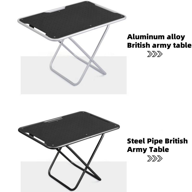 Outdoor British Army Table Tactical Command Folding Aluminum Alloy Table Self driving Tour Camping Travel Portable Table