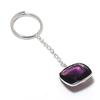 Natural Amethyst Gemstone 925 Sterling Silver Jewelry Keychain 3.15" ETC-13826