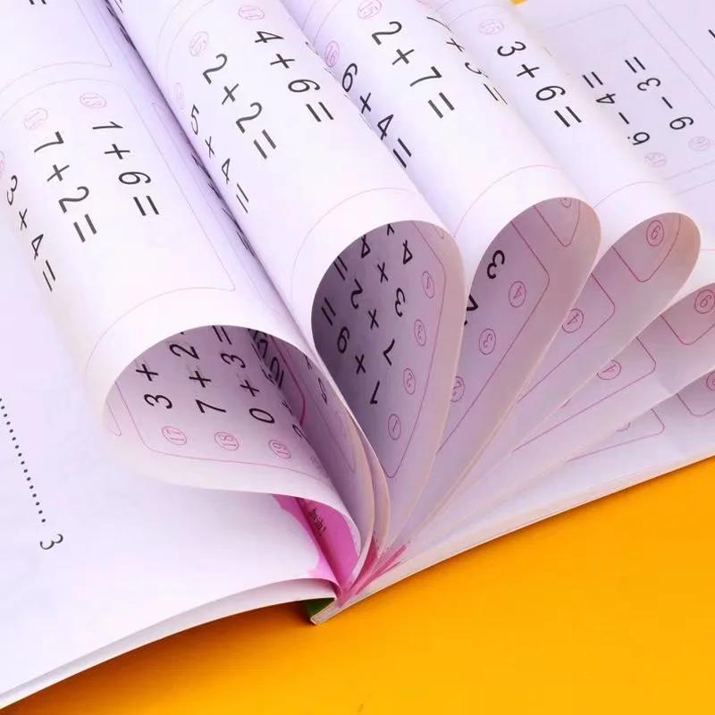 64 Pages / Book of Children's Addition and Subtraction Learning Math Students Handwriting Preschool Mathematics Exercise Books