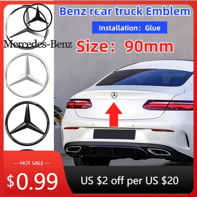 Samolepka na auto Nová 2026 Pro Benz AMG 1ks 90mm ABS Samolepka na zadní znak auta Znak kufru Nálepka Pro Mercedes Benz Třída A B C E S GLA