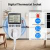 Digital Thermostat Socket EU/US/UK Plug Temperature Controller Timer Switch Cooling Heating Control 5 Mode Timing Socket