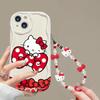Hello Kitty Chain Case For Iphone 17 Pro Max 17 Air 16 15 14 13 12 11 Pro Max 16e 16 Plus 12 13 Mini Phone Casing  Soft Cute INS