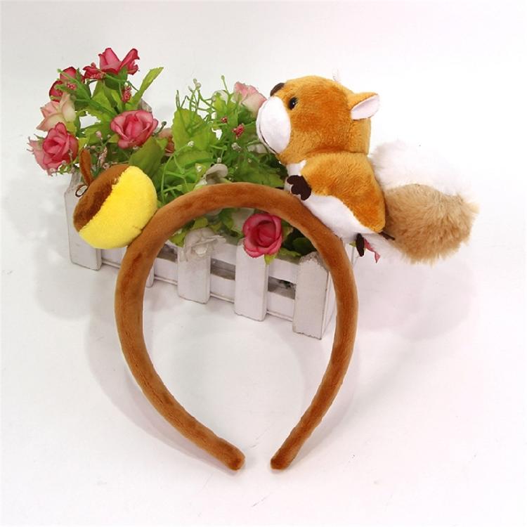 Squirrel Anime Acorn Headpiece for Party Stage Birthday Face Wash Hairbands Stage Headwear Photo Props