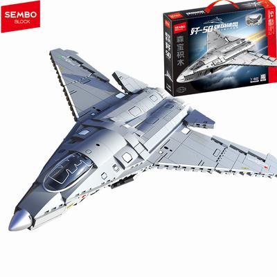 Ungiftige Sembo Block Kampfjet-Serie Jagdflugzeug Montage Bausteine Moc Militärserie Flugzeug Flugzeugmodell Steine Spielzeug