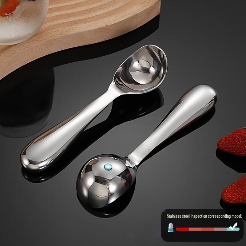 European Style 304 Stainless Steel Thickened Ice Cream Spoons (2-pack)