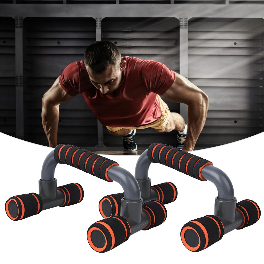 2PCS Orange H Shape Push UP Stands Grip Pushup Support Home Fitness Equipment Indoor Sports Supplies