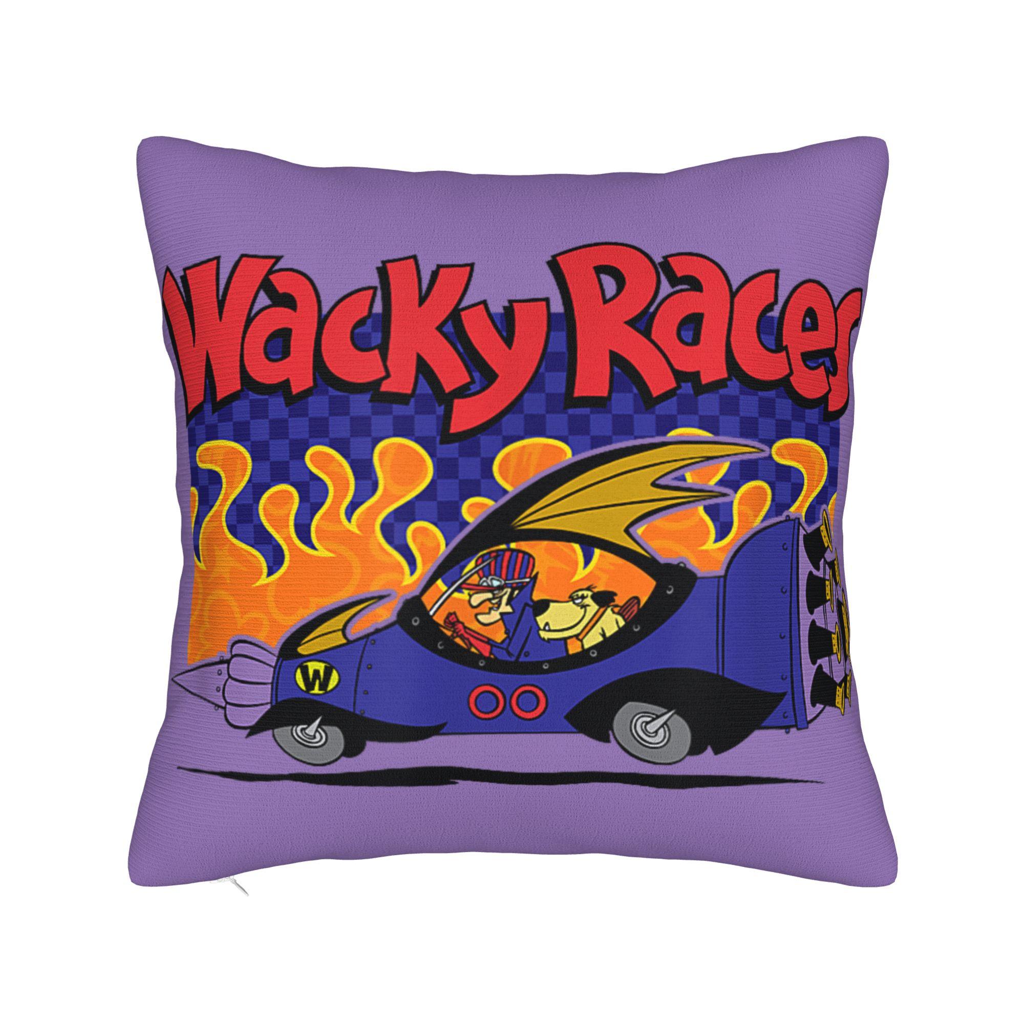 

60s Wacky Races Cartoon Pillowcase Soft Polyester Cushion Cover Decorations Throw Pillow Case Cover Home Zipper 45X45cm 30x30cm 12x12in