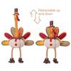 Thanksgiving Turkey Decoration Plush Stuffed Turkey Doll with Retractable Neck Stretchable Sitting Turkey for Fall Autumn Harvest Home Table Decor