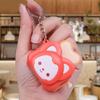 Interactive Toaster Shaped Keychain With Audible Function Lightweight Plastic Simulation Home Car Decoration