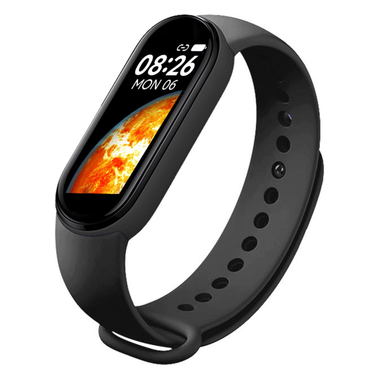 

M7 Смарт-браслет Многофункциональный Силиконовый Динамический Цвет Большой Экран Фитнес-часы Браслет для Мониторинга Пульса Сна чёрный