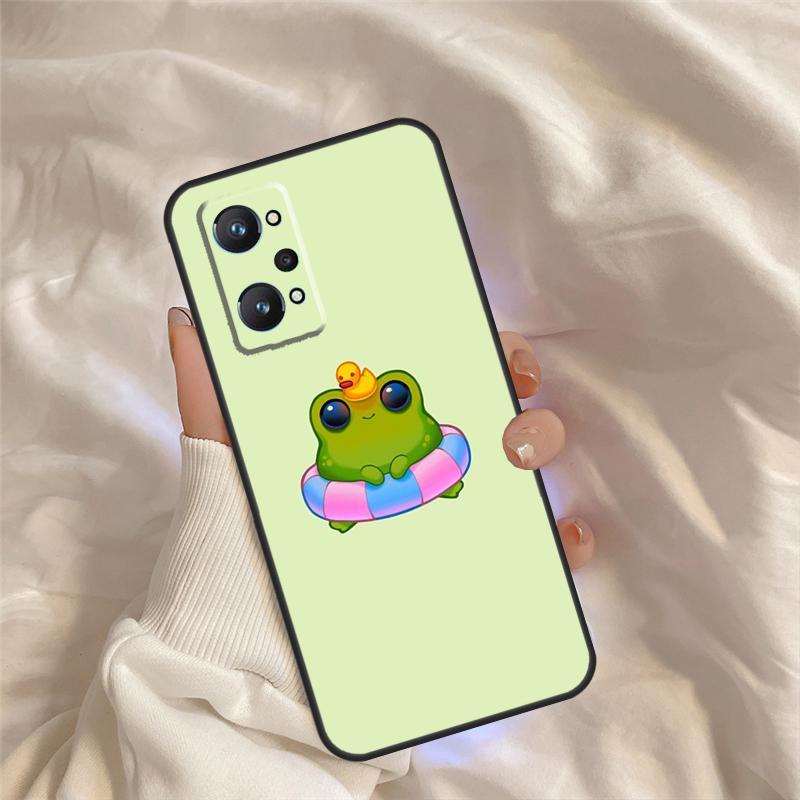 Cute Frog Cartoon Case For Realme C55 C71 C75 C61 C53 C33 C63 C51 C65 C67 11 12 13 14 15 Pro Plus GT6 GT7 Pro