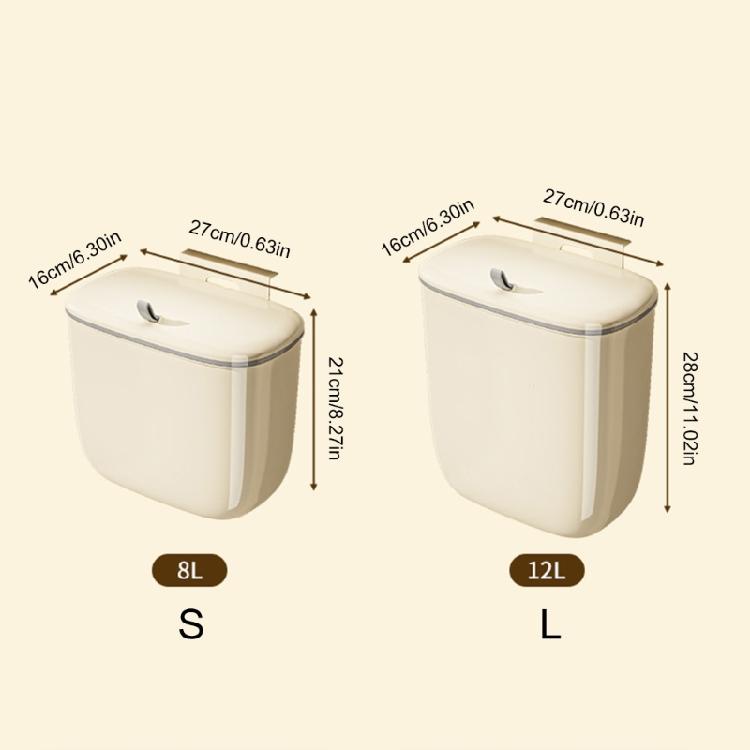 Household Waste Container Diaper Hangings Trash Bin with Lid Small Garbage Can