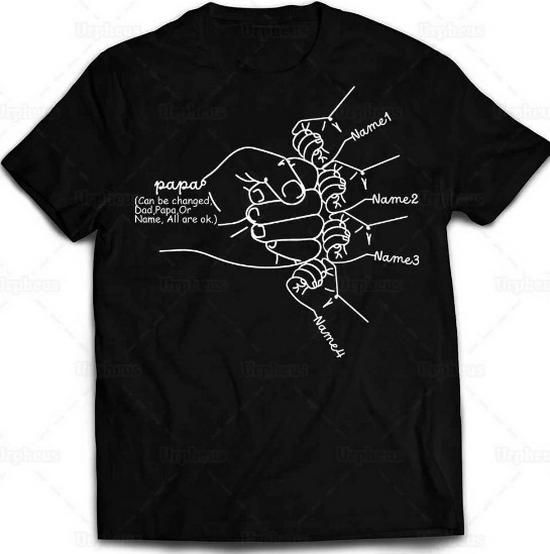 

2024 New Loose-Fit Papa Gesture Graphic Short Sleeve T-Shirt XL