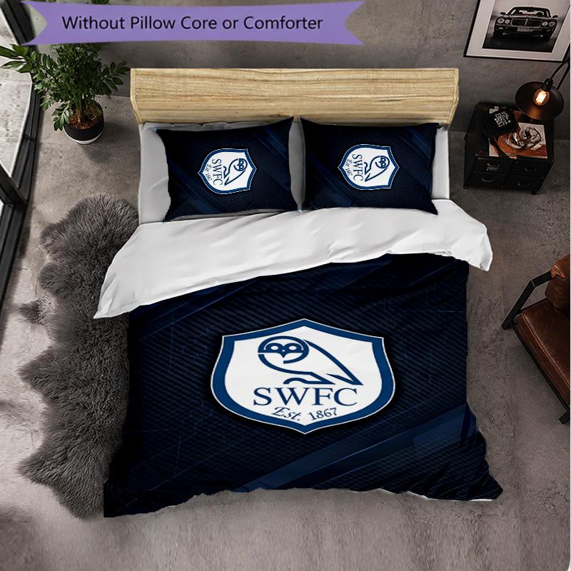 Biancheria da Letto a Tema Sheffield Wednesday Set 3 Pezzi Copripiumino Biancheria da Letto Decorativa Per Camera Adolescenti Decorazione Casa