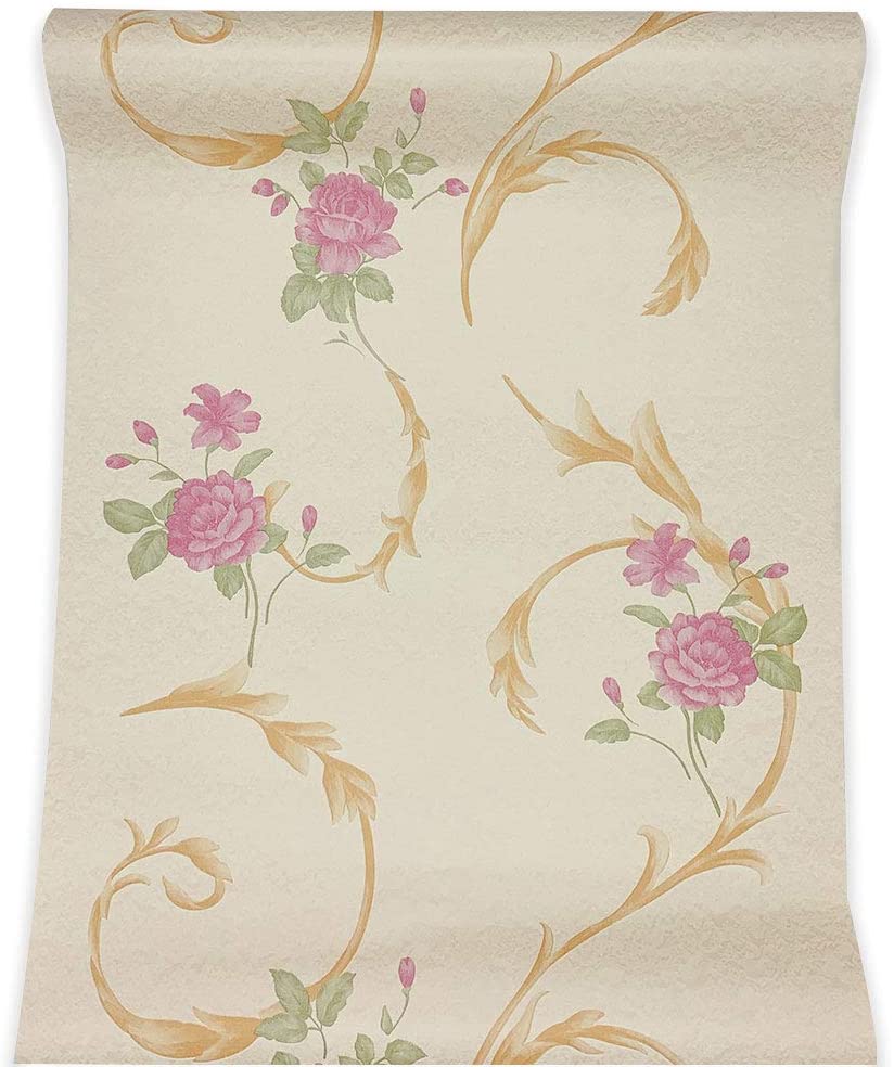 Floral Peel and Stick Wallpaper Rose Floral Self Adhesive Wallpaper Removable Contact Paper for Shelf Drawer Home Decor