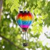 Solar Hot Air Balloon Outdoor LED Flame Appearance Hanging Lantern Decorative Light for Patio Garden Porch Yard Flickering