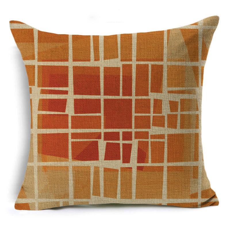 Simple Abstract Geometric Pattern Pillow Case Fashion Fabric Home Sofa Bedside Cushion Pillow Case