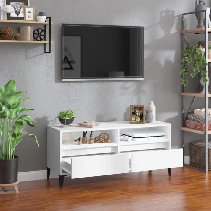 VidaXL TV Cabinet White 100x34.5x44.5 Cm Engineered Wood 831901
