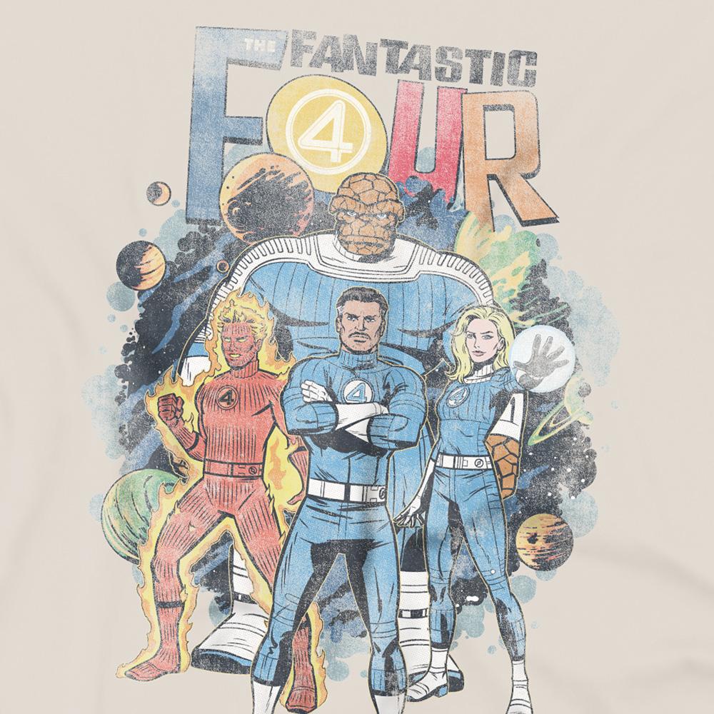 Fantastic Four Unisex Adult Cosmic First Family Back Print T-Shirt