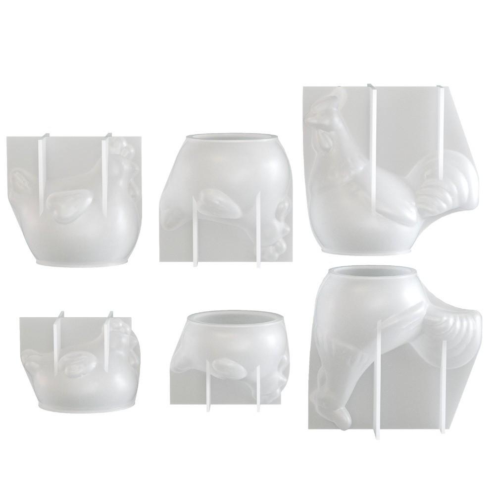 Non-stick 3D Kycklingljusform Söt Tvåltillverkningsform Silikonkycklingform Festivalfirande