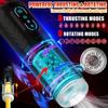 Male Automatic 9 Thrusting 9 Rotating 9 Sucking Blowjob Masturbator Cup 3D Textured Tunnel Sex Toys LCD Display Visual Window