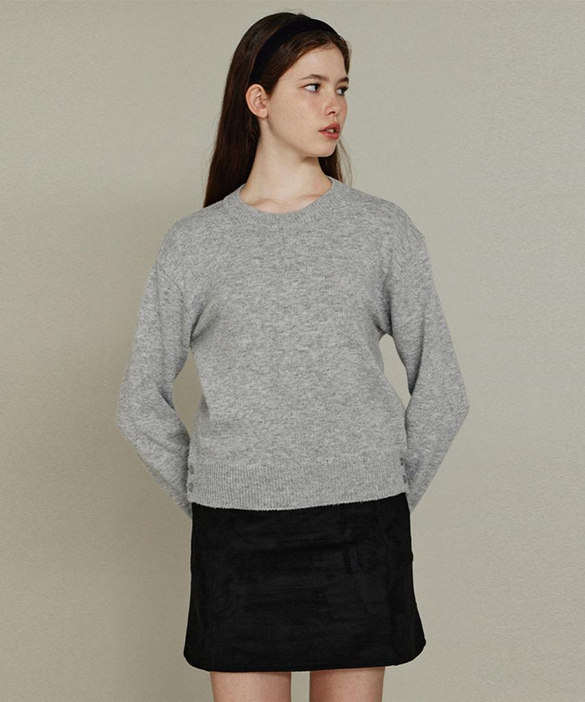 ITOV SEOUL Slit Button Round Knit Mg