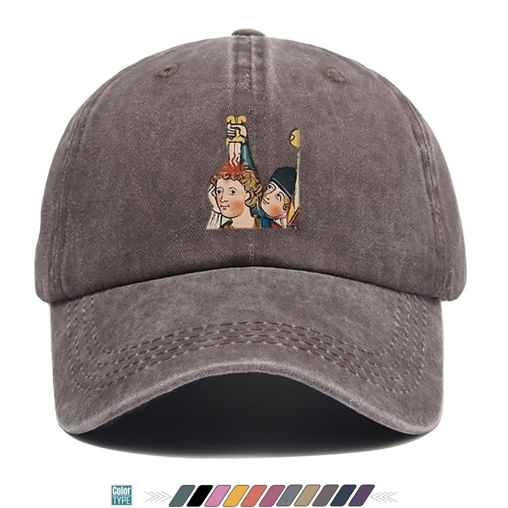 Pc Pcs Vintage HandPainted Character Duckbill Cap Adjustable Unisex Baseball Hat Suitable for Parties Music Festivals Tra