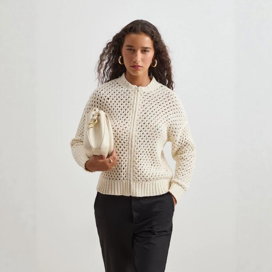 2026 Women's Summer Slim Fit Long Sleeve Sweater - Versatile, Casual, Solid Color, Comfortable Fashion.