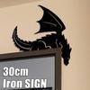 Metal Dragon Wall Art Durable Iron Decor Glam Style Indoor Outdoor