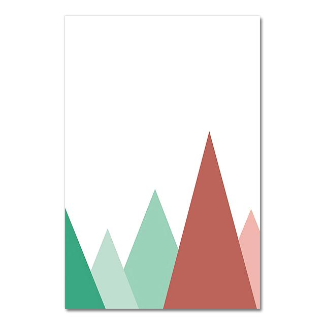 Modern Style Coloful Geometry Image Wall Art Prints Triangle Rectangle Canvas Paintings Home Decor Poster Workingroom No Frame