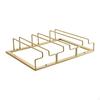 Hanging Stemware Holder Rack Metal Glass Organizer 3 Rows Organization Storage Under
