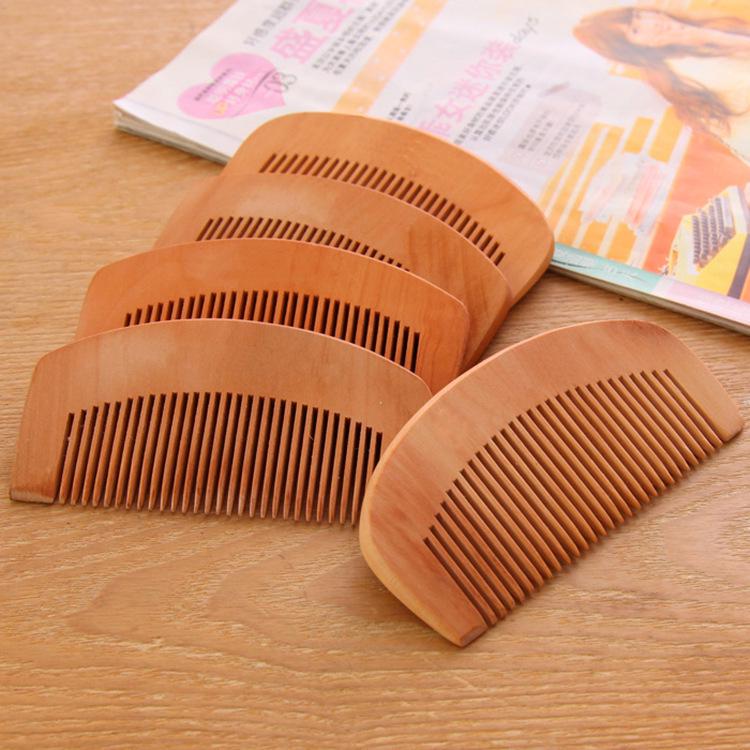 Portable Pocket-Sized Peach Wood Detangling and Massage Comb