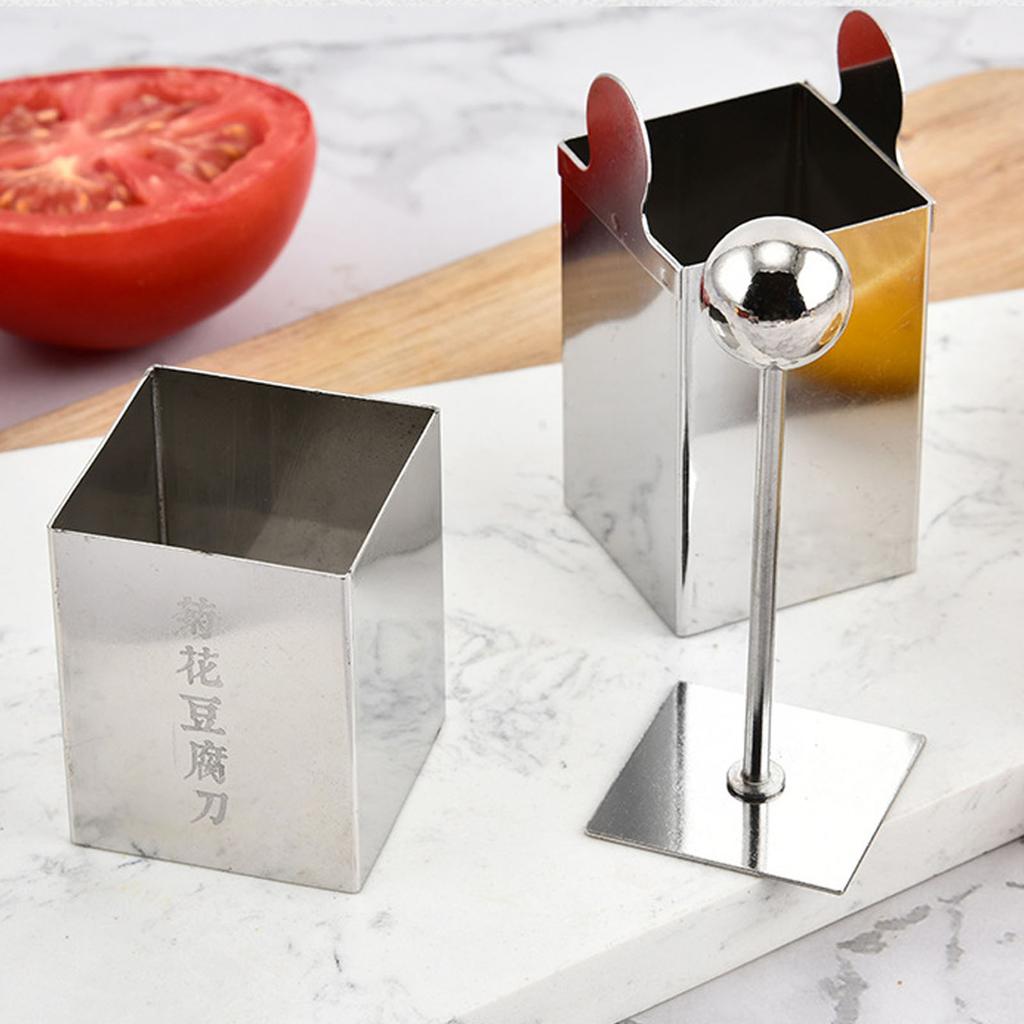 304 Stainless Steel Tofu Press Mold Daisy Design Multi Purpose Kitchen Tool for Soft Foods Cheese Fruits
