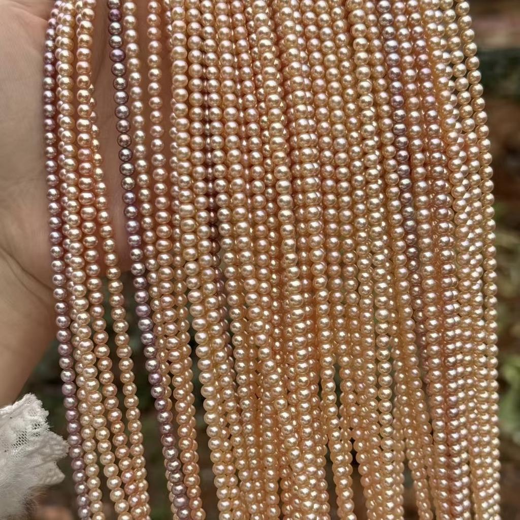 Spring Summer DIY Accessories Near Round Pearl 4-4.5mm For Jewelry Making DIY Pendant Earrings Necklace Bracelet  Accessory