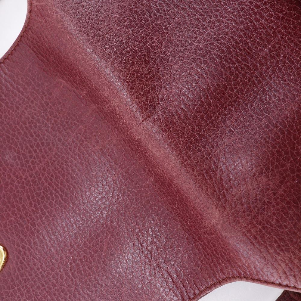 CARTIER Must Line Shoulder Bag Bordeaux leather Women Used