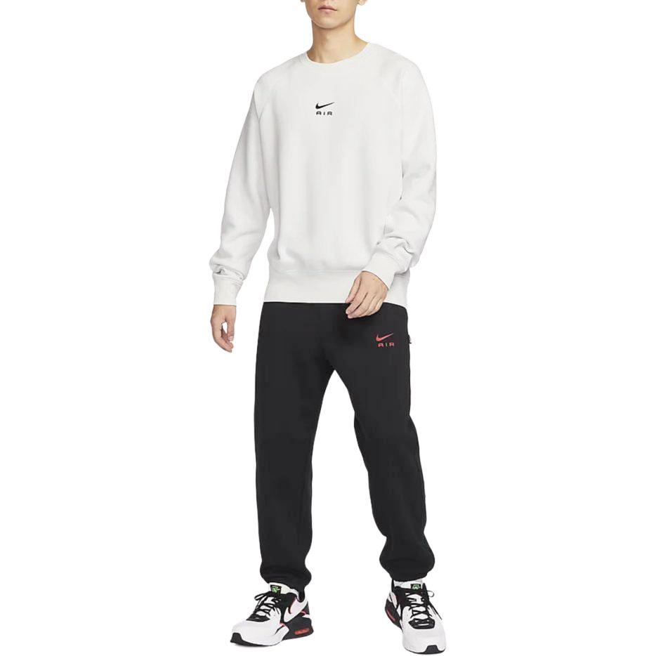 Nike Air Solid Color Crew Neck Fleece Lined Long Sleeved Casual Sweatshirt Men's Mountain Peak White FB7204-121